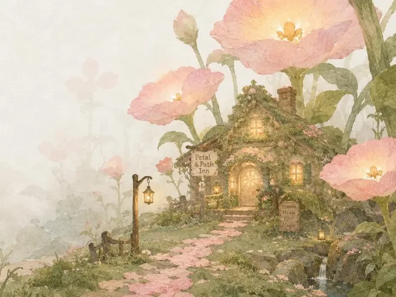 花园奇幻剧场 · 51全站短剧免会员门户 花园奇幻剧场 主题插画 · 51全站短剧免会员门户